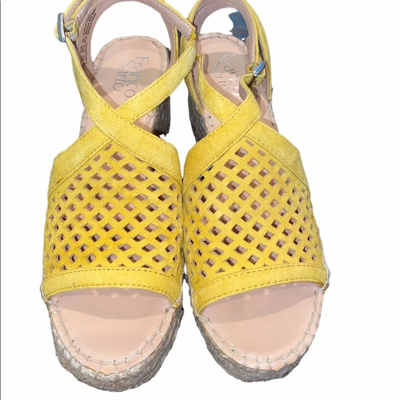 Franco Sarto espadrilles sandals size 7 1/2 leather - Picture 3 of 7